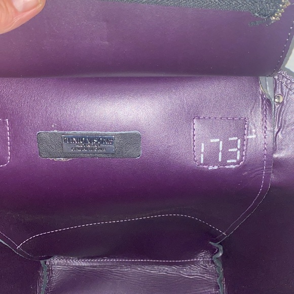 Plinio Visona Gray Purse - Leather Made in Italy - Picture 8 of 10